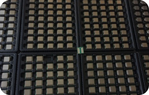 Large quantity of electronic components prepared for EMI filter production and EMC electronic assembly